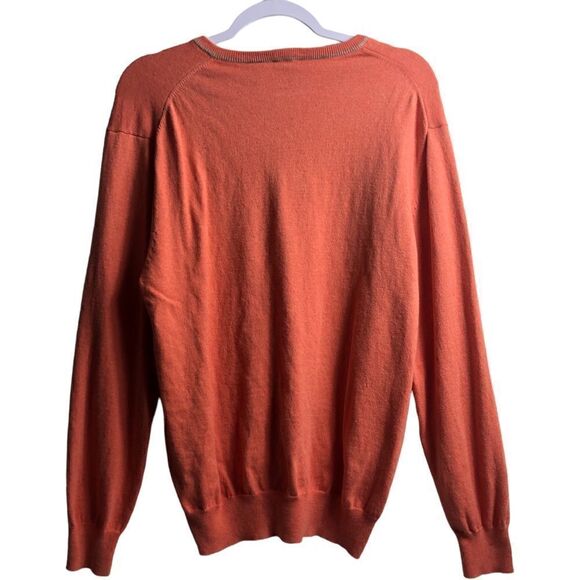 Joseph A Banks Orange Cashmere Blend Sweater - Picture 2 of 5